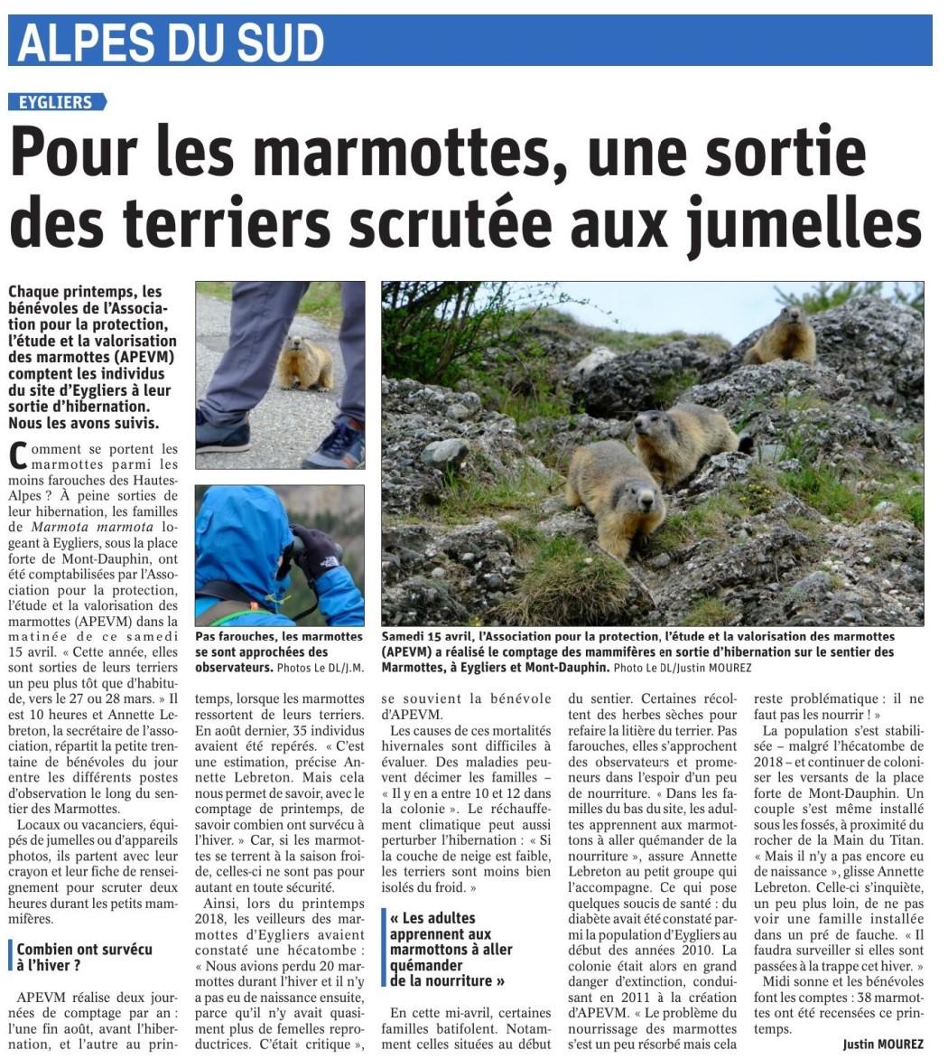 Article dauphine libere du 16 avril 23
