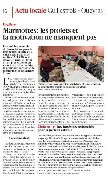 Article dauphine libere du 1er mars 26