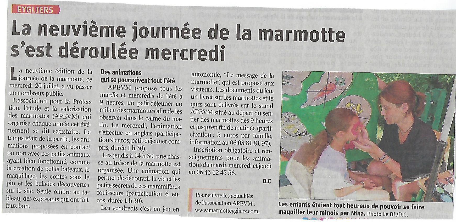 Article dauphine libere du 23 juillet 22