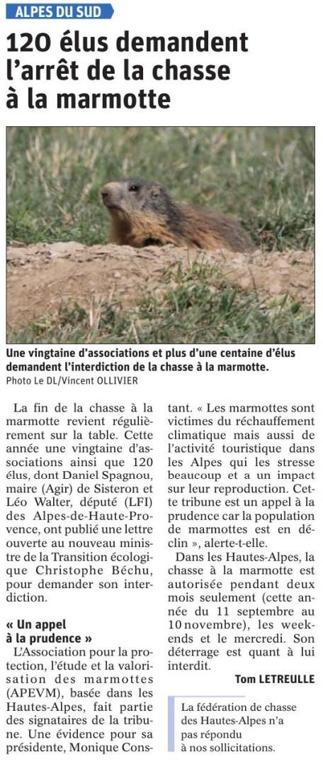 Article Dauphine Libere du 25 octobre 2022