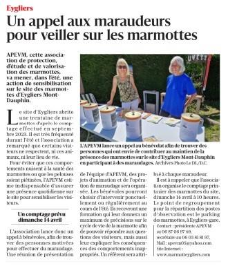 Article dauphine libere du 5 avril 24